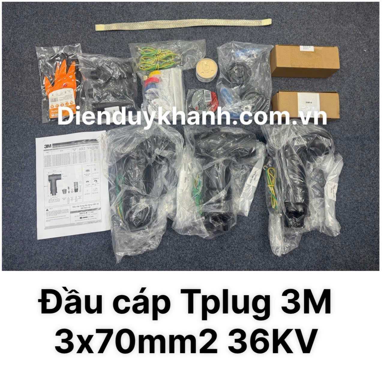 ĐẦU CÁP TPLUG 36kV 3x1Cx70 (3x70mm2) 3M CHÍNH HÃNG GIÁ RẺ